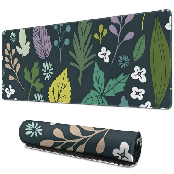 Supreme XL Gaming Mouse Pad - Black Flower Design, 31.5 x 11.8 Inch - Extended Mousepad for Gamers & Office Workers - Perfect as Desk Decor for Men and Women - Laptop & Keyboard Accessory