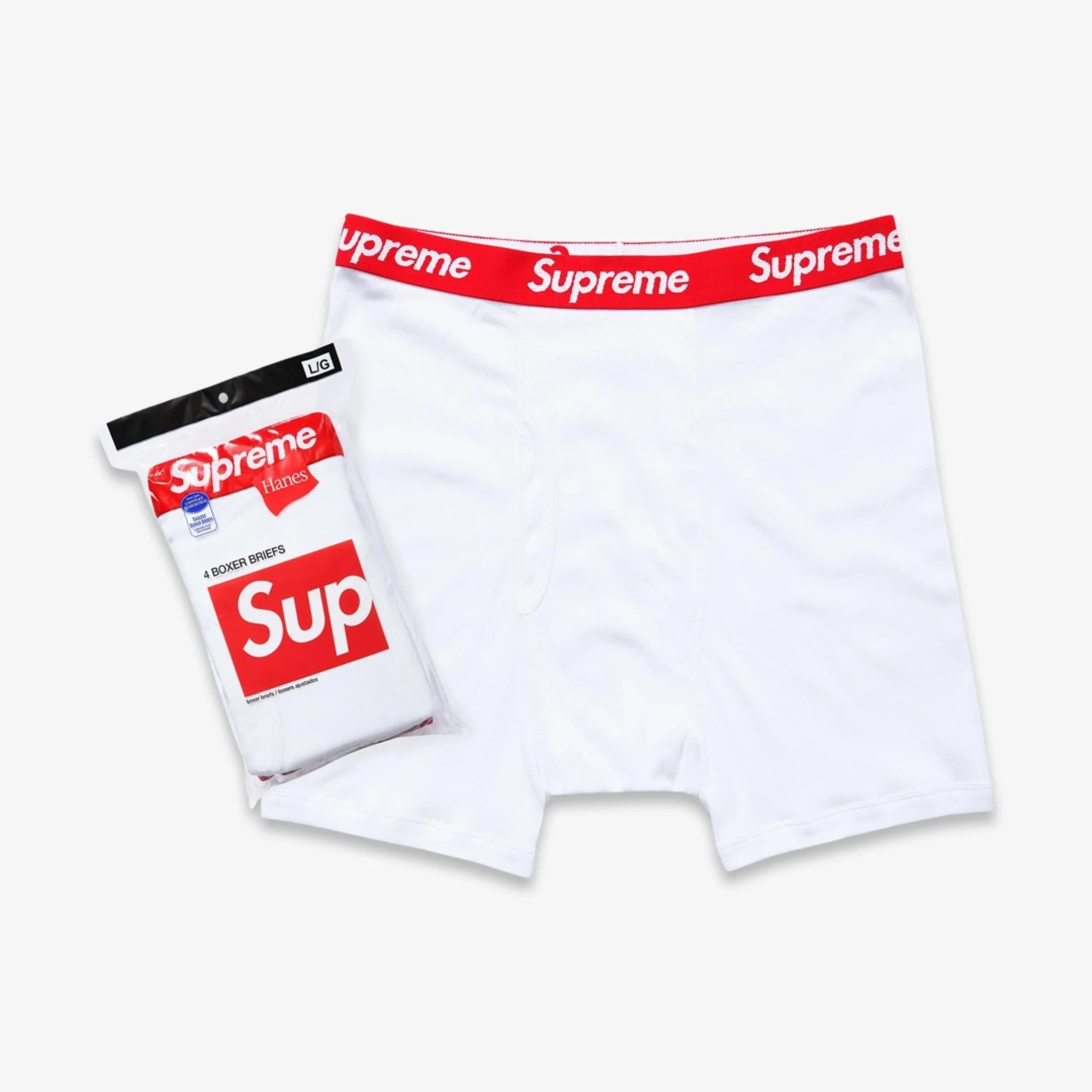 100% Authentic Supreme x Hanes Underwear Lable Boxer Briefs (1 Boxer ONLY)