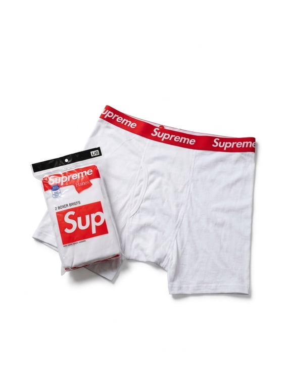 x Hanes Men's Large Boxer Briefs, White (2-Pack)