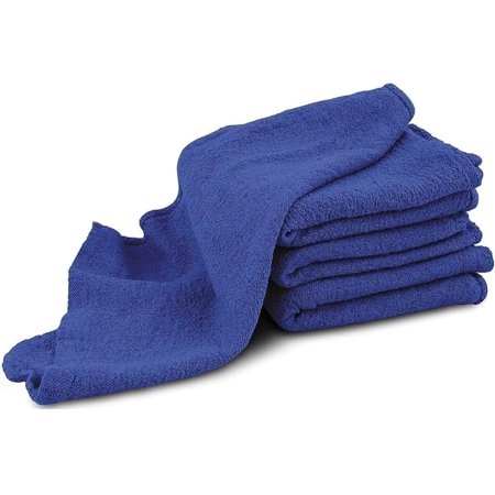 SupremePlus Blue Shop Towels Cleaning Wiping Rags & Cloths - 100 Pieces