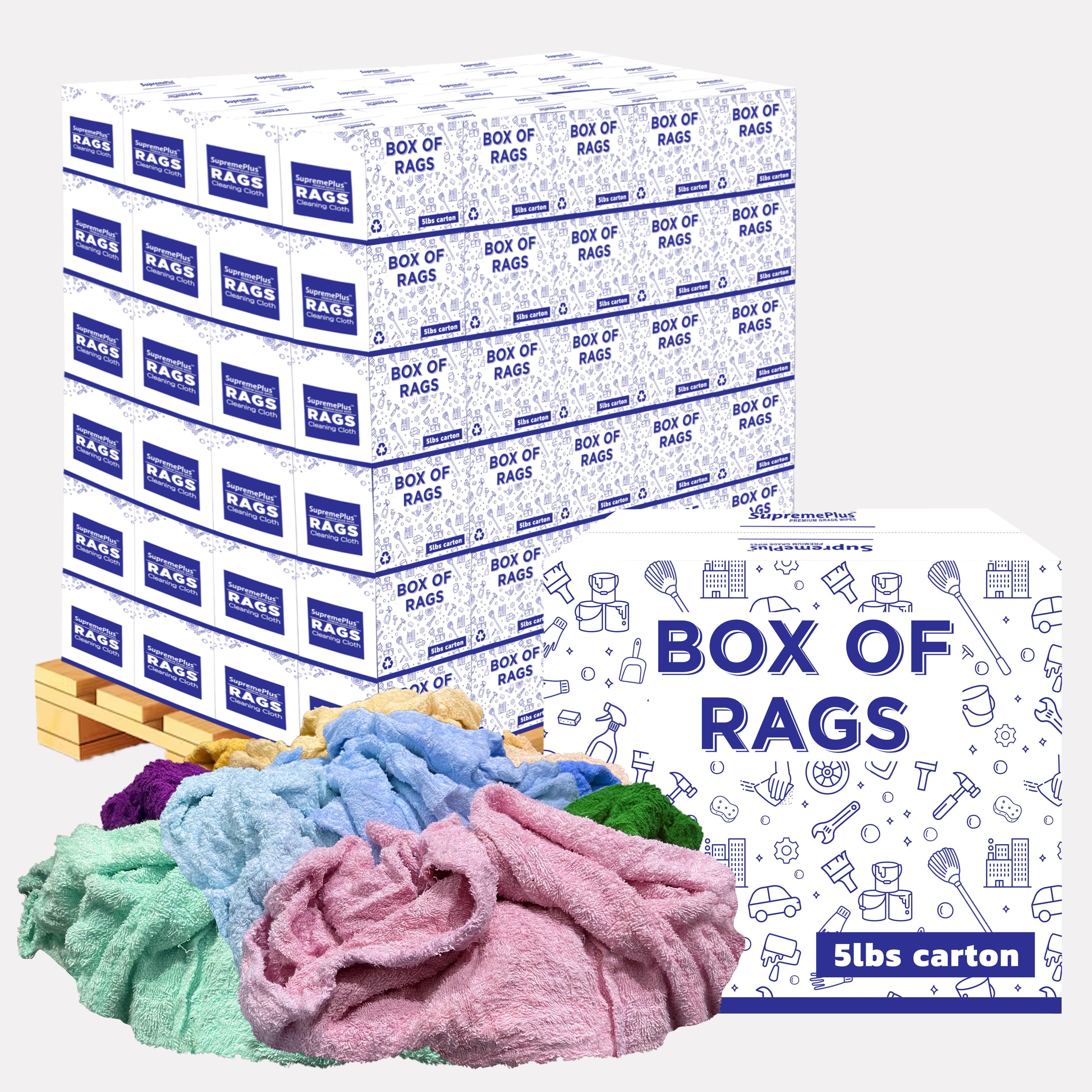 SupremePlus Color Terry Cloth Cleaning Rags 600 lbs Pallet-120x5 lbs ...