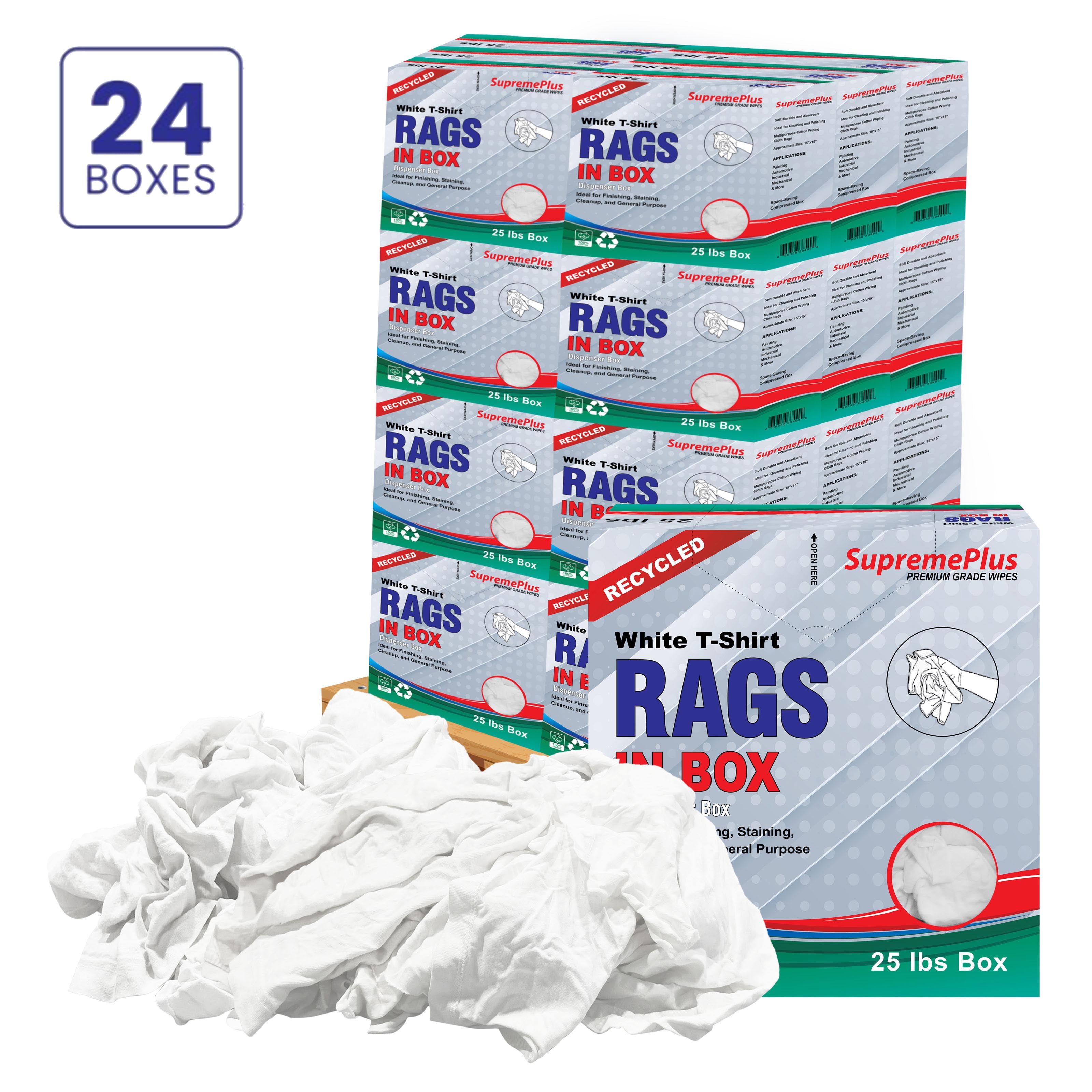 SupremePlus Knit Rags for Cleaning 600 lbs Pallet-24x25 lbs Compressed ...