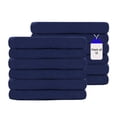 thumbnail image 1 of SupremePlus Luxury 550 GSM 16" x 27" 100% Ring Spun Cotton Hand Towels, Navy Blue 12 Count, 1 of 8