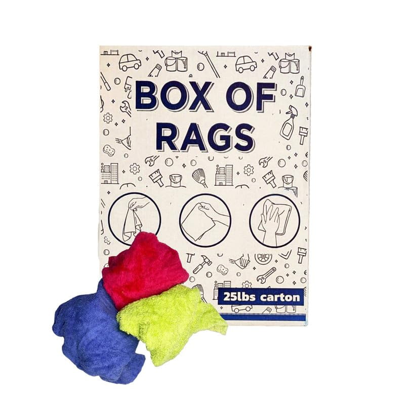 SupremePlus New Assorted Colors Terry Cloth Cleaning Rags 25 lbs Box of ...