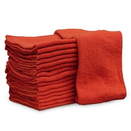 Cotton Homes 1000Pc Shop Towels Rags Bulk 12 x12 Inch Regenerated Cotton Multipurpose Cleaning towels Industrial Wiping Cloth Paint Cloth Bar Towels Prewashed and Reusable. Red 1000 Walmart