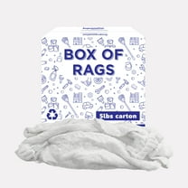 SupremePlus New Terry Cloth Cleaning Rags 5 lbs Box of Rags Commercial All Purpose Cotton Household Cleaning Cloths & Wipes, White, 20 Count