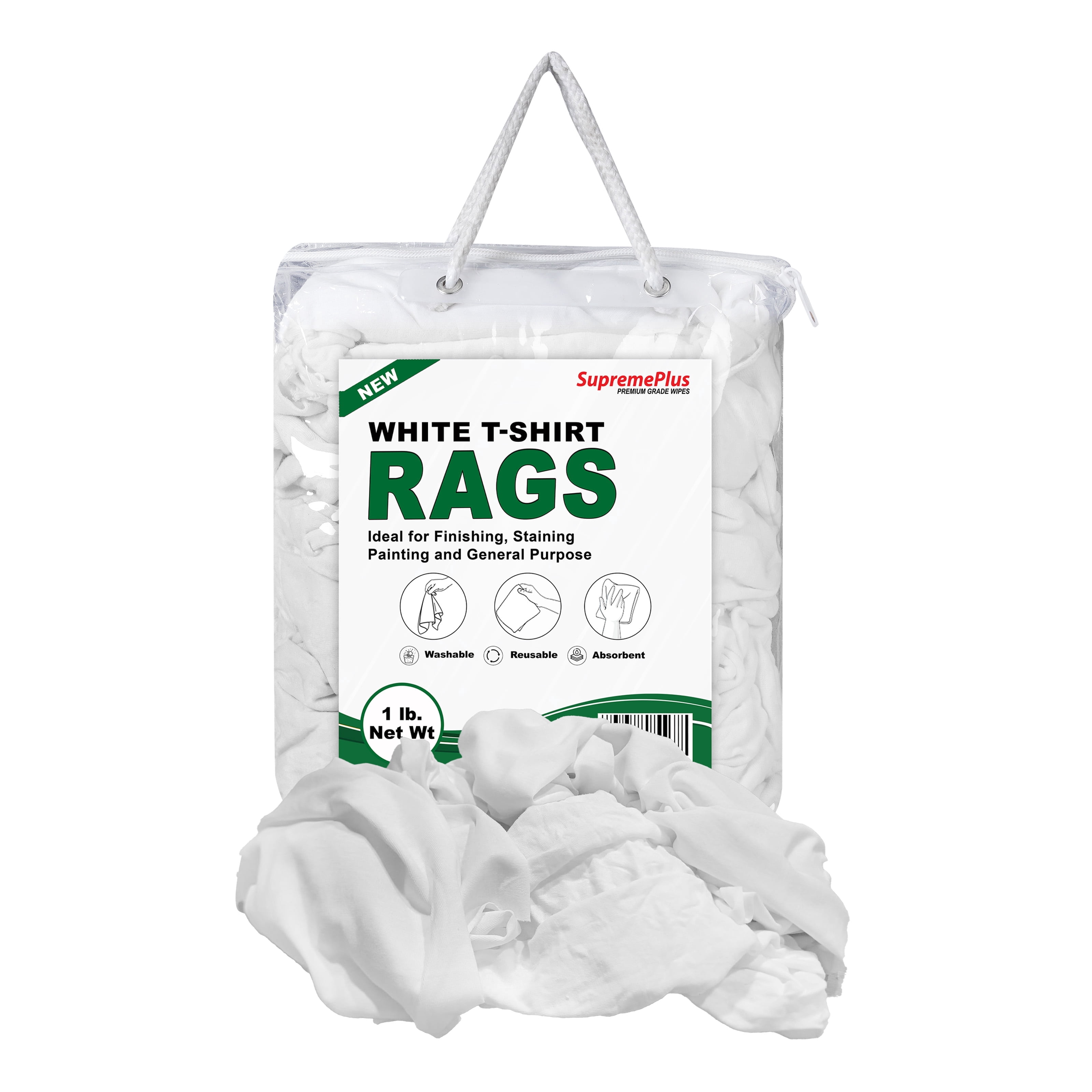 SupremePlus New Knit Cleaning Wiping Rags 1 lb Bag Commercial Household ...