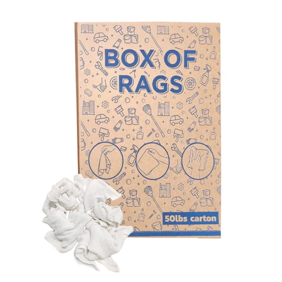 SupremePlus New White Washcloths for Cleaning 12x12 inch 50 lbs. Box Multipurpose Wiping (Pack of 1)