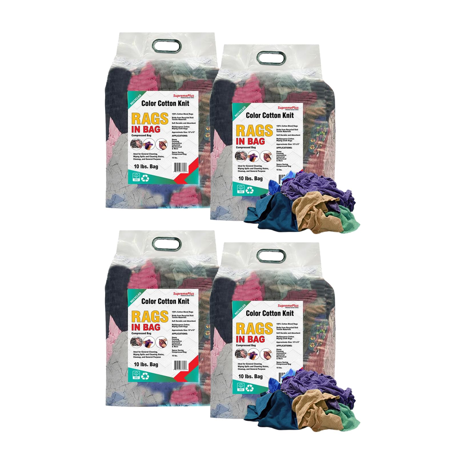 Color Cloth Rags SupremePlus Color Knit T-Shirt Cleaning Rags 10 lbs Bag of Rags ...
