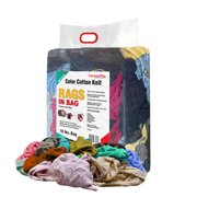 SupremePlus Colored T-Shirt Rags, 10 lb Bag of Recycled Cotton Cleaning Rags, Multipurpose Shop Rags Bulk for Dusting, Staining, Finishing, Industrial & Commercial Use