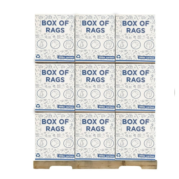 SupremePlus Sweatshirt Fleece Cleaning Rags 600 lbs Pallet-24x25 lbs Box of Rags Commercial Cotton Dust Cloths Value Pack, White, 2400 Count, 24 Pack