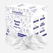 SupremePlus Sheeting Cleaning Rags 10 lbs Box of Rags Commercial Lint-Free Multipurpose Cotton Household Cleaning Cloths & Wipes, White, 90 Count