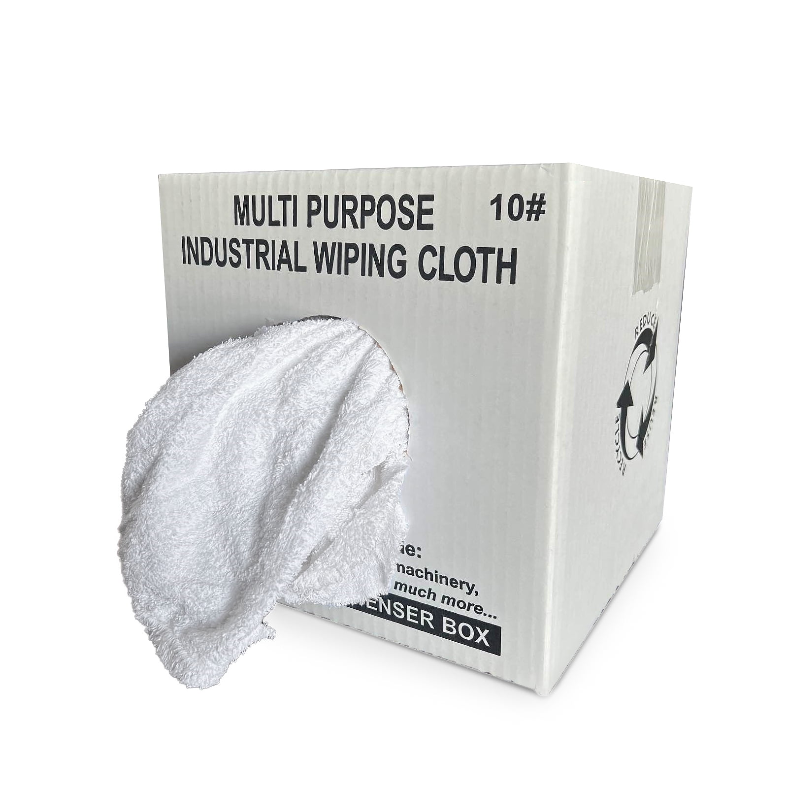 Affordable Wipers White Terry Towel Cleaning Wiping Rags Shop Towels & Cloths - 50 lbs Box