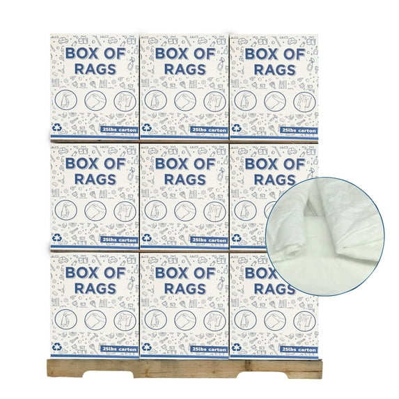 SupremePlus Sheeting Cleaning Rags 600 lbs Pallet-24x25 lbs Boxes Lint ...