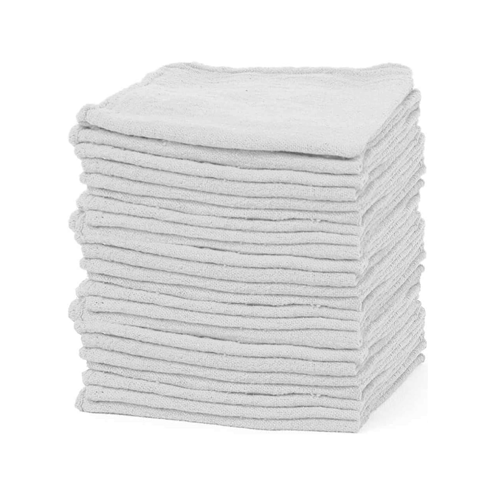 Superio Wash Cloths Cotton Terry Cloth Rags, Hand towels, White Face Spa  Washcloths, General Cleaning 6 Pack 