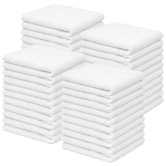 SupremePlus Terry Cleaning Rags 5 lbs Box 14" x 17" White 100% Cotton Bar Mop Towels (40 Count)