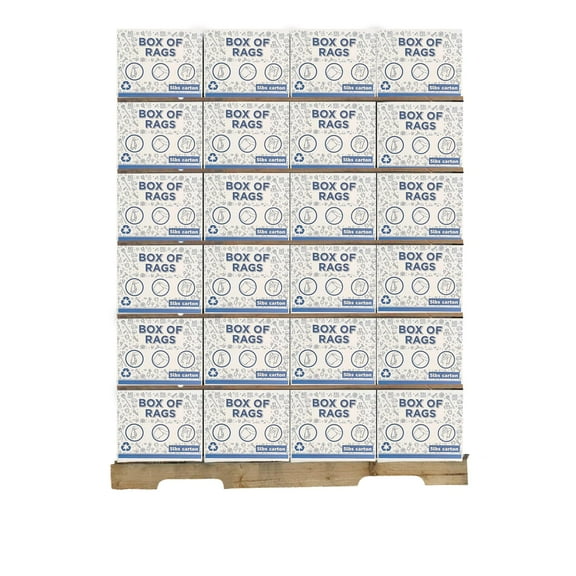 SupremePlus Terry Cloth Cleaning Rags 600 lbs Pallet-120x5 lbs Box of Rags Commercial Cotton Dust Cloths Value Pack, White, 2400 Count, 120 Pack