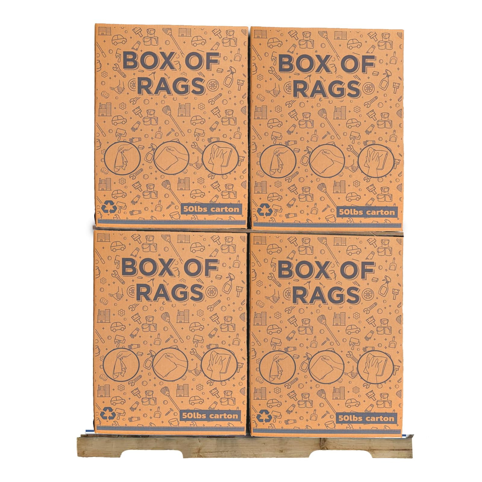 SupremePlus Terry Cloth Cleaning Rags 600 lbs Pallet-12x50 lbs Box of ...