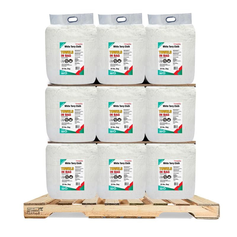 SupremePlus Terry Cloth Cleaning Rags 600 lbs Pallet-24x25 lbs Bag of ...
