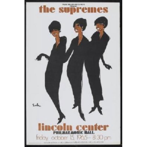 Supremes poster At Lincoln Center Metal Sign 8inx 12in Metal Print 8x12 Square Adults Poster Time