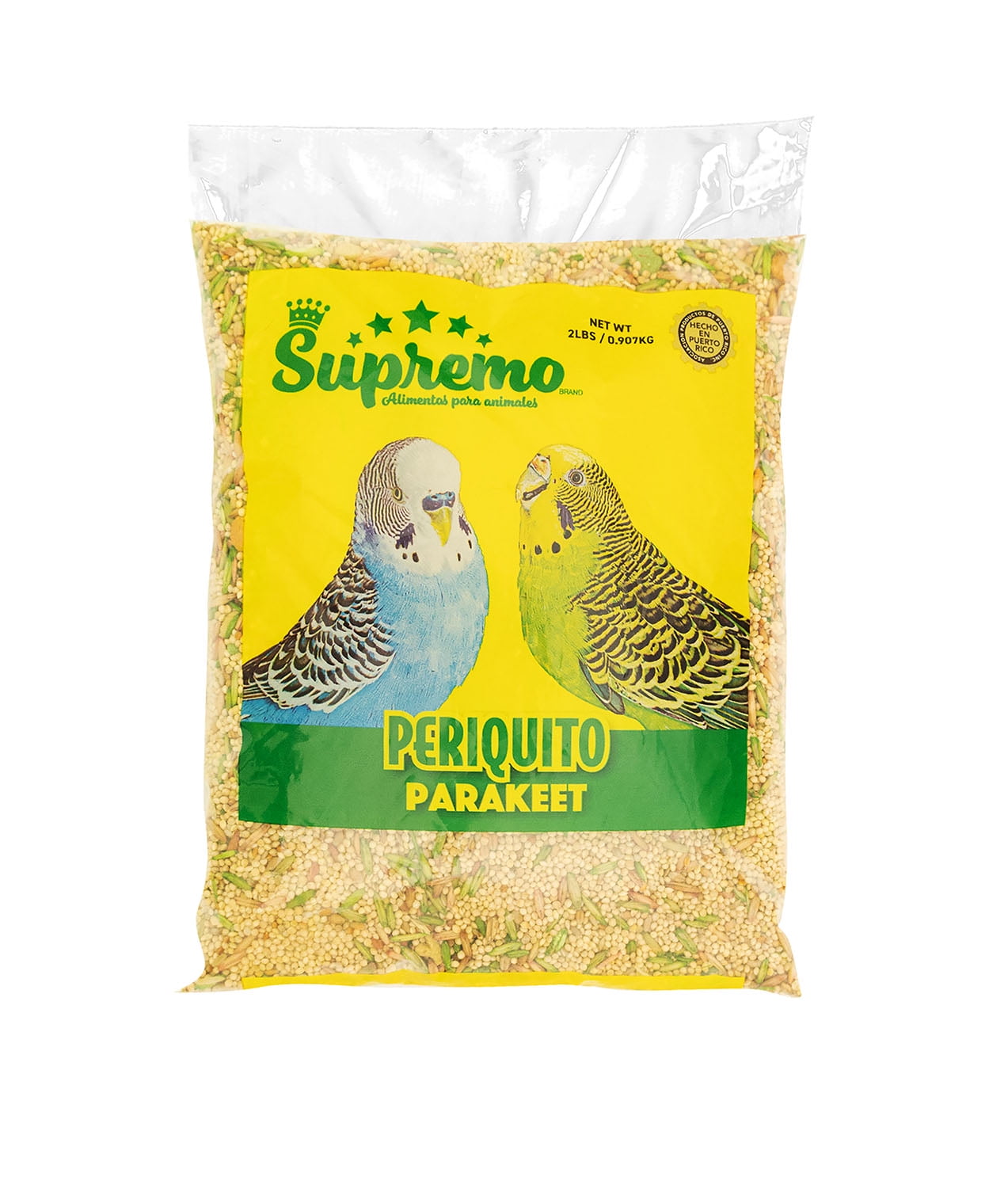 Supremo Alimento Para Periquito, Parakeet Bird Seed, 2lb Plastic Bag