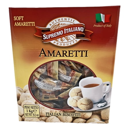 Supremo Italiano Amaretti Italian Biscotti | Soft Cookie | 35.3 oz.