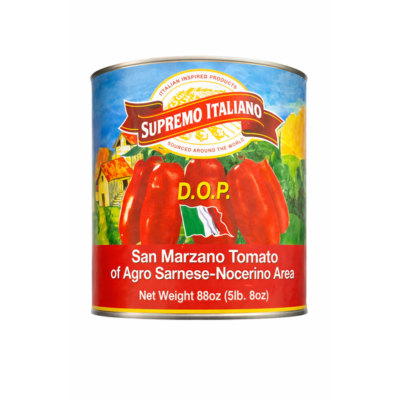 Supremo Italiano D.O.P. San Marzano Tomatoes, Agro Sarnese-Nocerino Area, 88 oz Can
