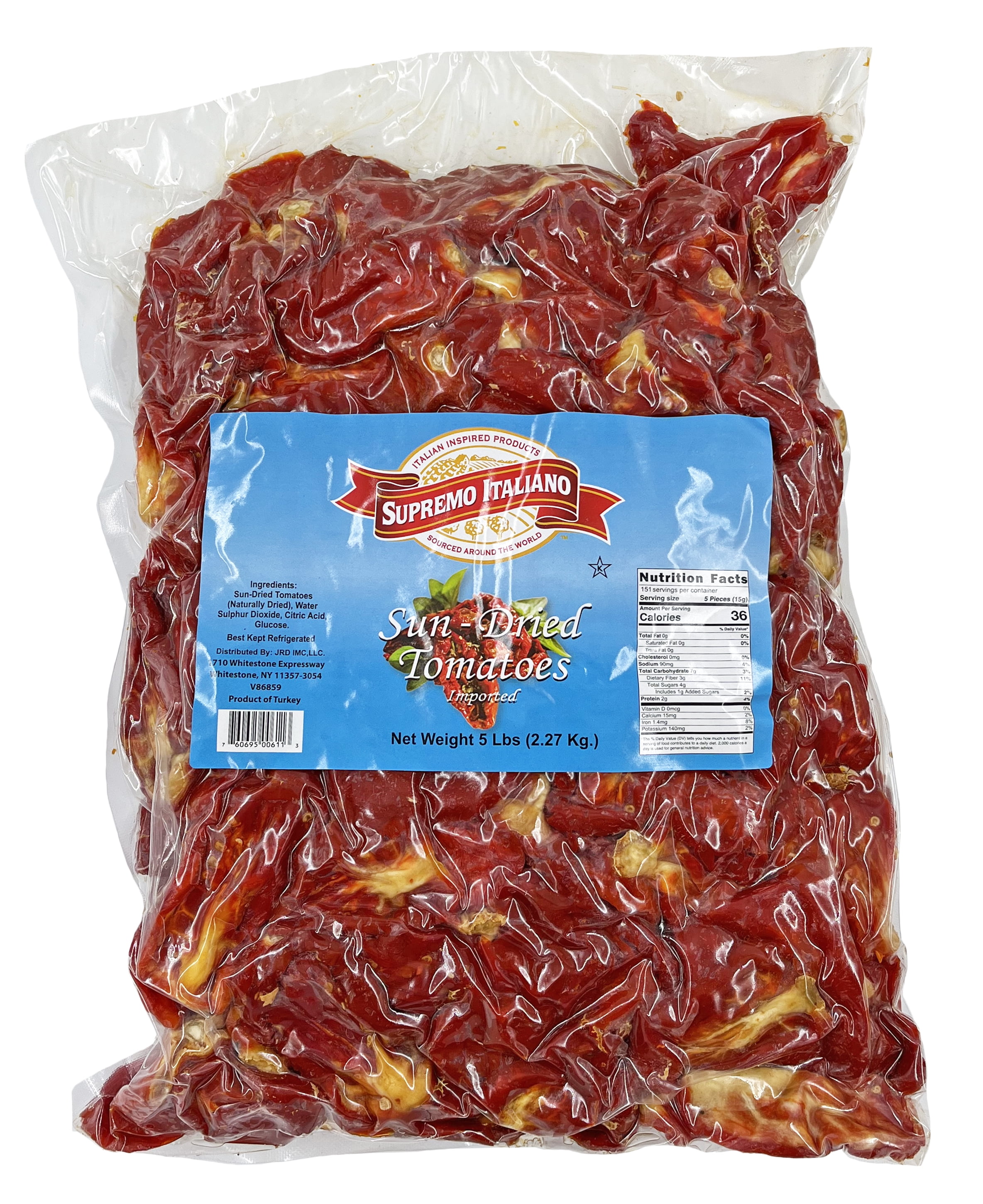 Supremo Italiano Imported Sun-Dried Tomatoes - Kosher - 5 lb.