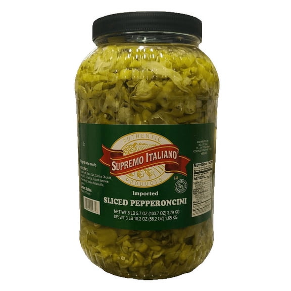 Supremo Italiano Sliced Pepperoncinis - 1 Gallon