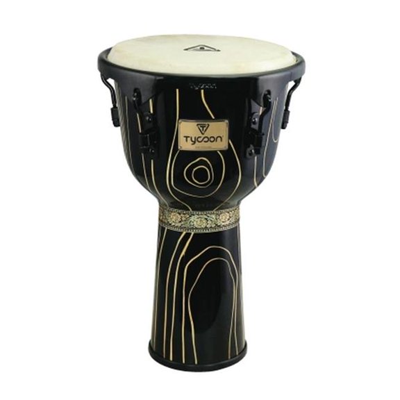 Supremo Select Cyclone Series Djembe - 10 inch. Key-Tuned Djembe with Black Powder-Coated Hardware