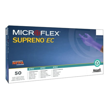 Supreno EC Disposable Nitrile Exam Glove Extended Cuff Length MEDIUM SEC-375-M 50 per Box