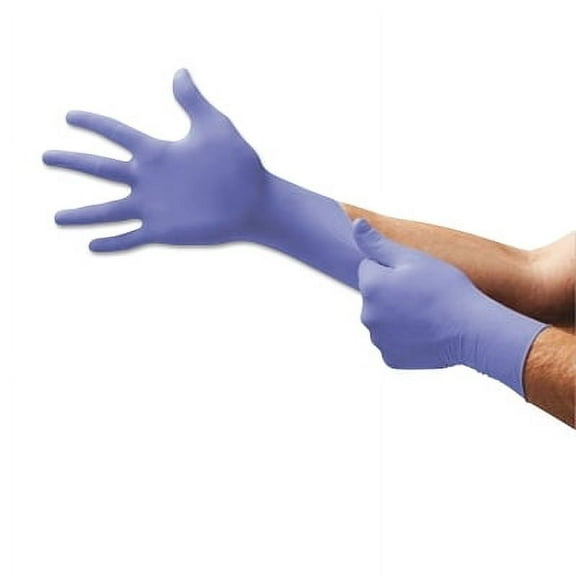 Supreno SE Disposable Nitrile Gloves, Beaded Cuff, Large, Violet Blue | Bundle of 2 Boxes