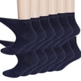 thumbnail image 1 of Athlemo Mens & Womens Ankle Loose Fit Diabetic Socks, Soft, Seamless Toe, Wide Stretchy, Non-Binding Top, 12 Pairs, 1 of 7