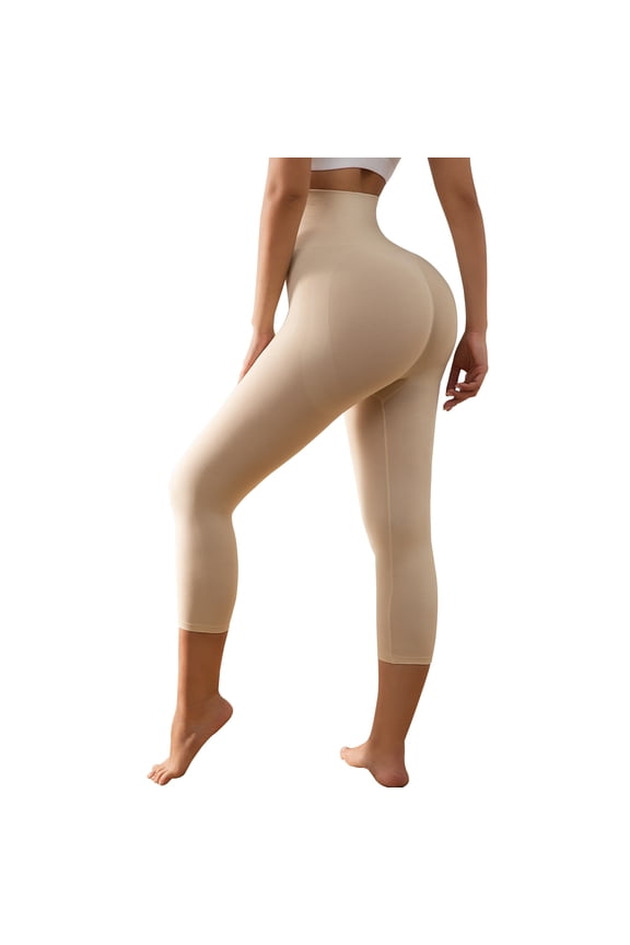 High-Waisted Tummy Control Shaping Pants Anti-Cellulite Capri Leggings for Women