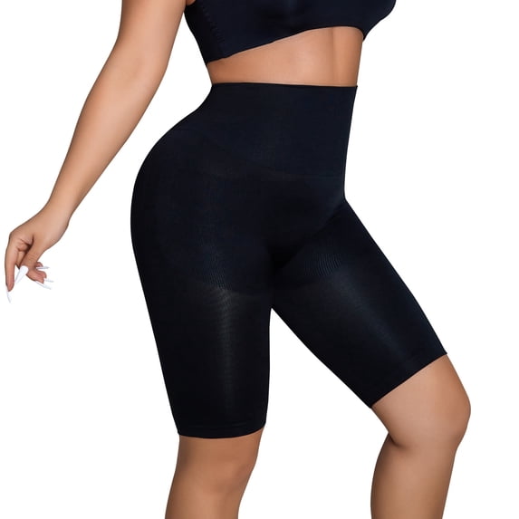 Athlemo High Waist Shapewear Shorts, Tummy Control & Butt Lifting Mid-Thigh Shaper for Women
