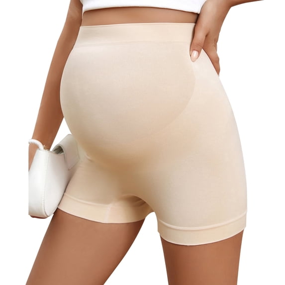Athlemo Maternity Yoga Shorts Over The Belly High Waisted Workout Gym Shorts