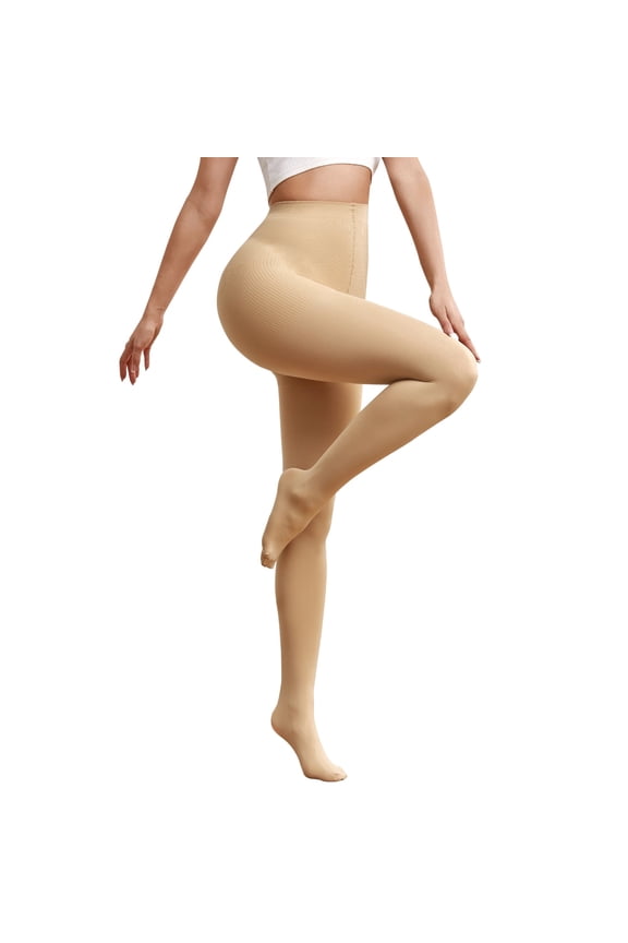 Opaque Tights for Women Tummy Light Compression Tights Control Top Pantyhose
