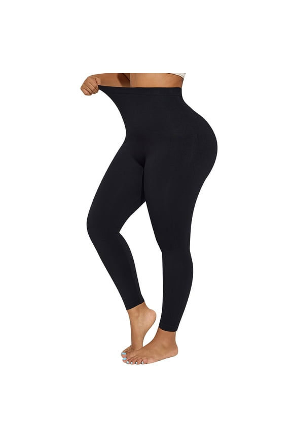 Plus size Women's High Waist Shapewear Compression Legging Slimming Tummy Control Leg Shaper