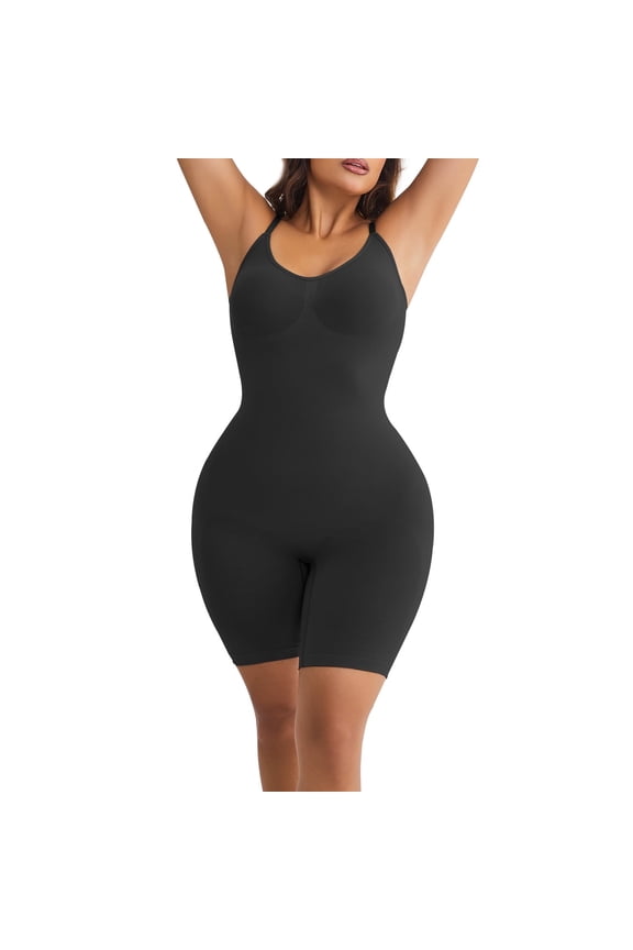 Women's Control Slip Shapers Full Body Shapewear Bodysuits Seamless Thigh Slimmer One Piece Jumpsuit