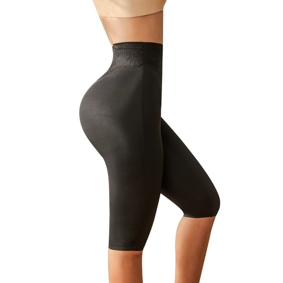 Athlemo Women's High-Waisted Shapewear Capri Tummy Control Butt Lifting Thigh Slimmer