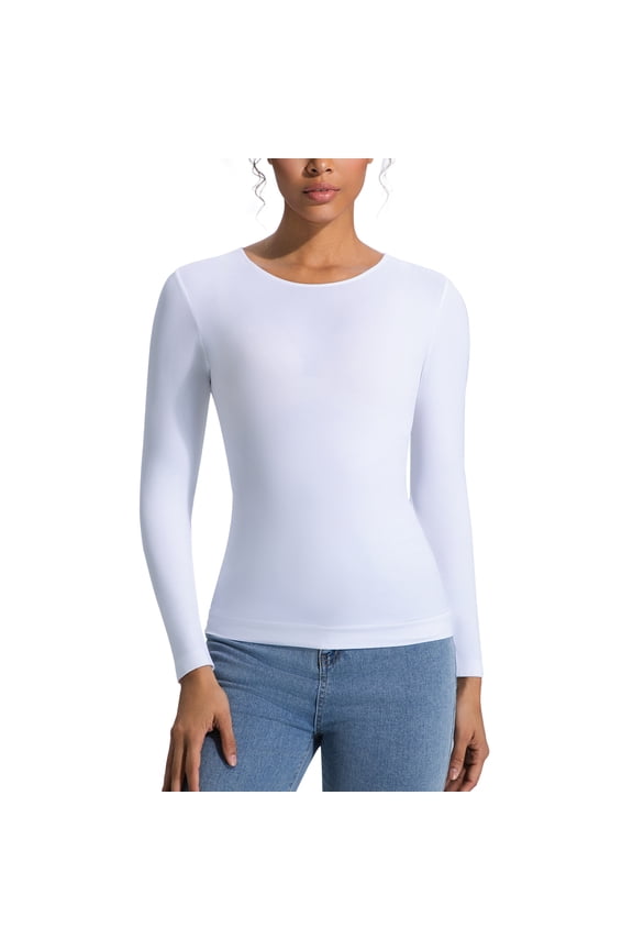 Women's Long Sleeve Light Compression Underwear Seamless Base Layer Top