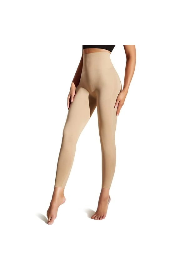 Suprenx Women's Full-Length Seamless High Waist Tummy Control Shapewear Compression Pants
