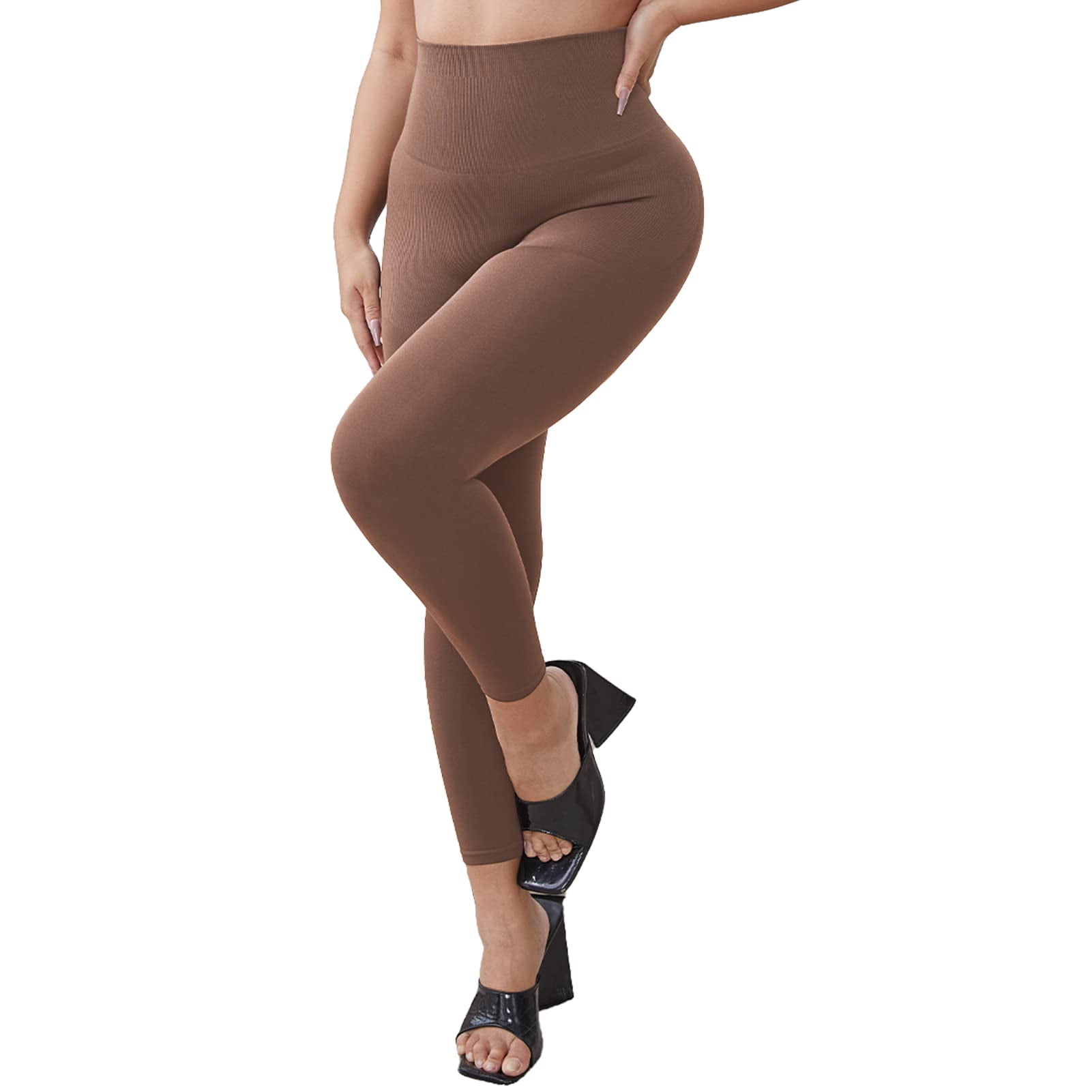 Suprenx Women's Seamless High Waist Firm Tummy Control Shapewear  Compression Leggings Butt Lift Thigh Slimmer Pants 