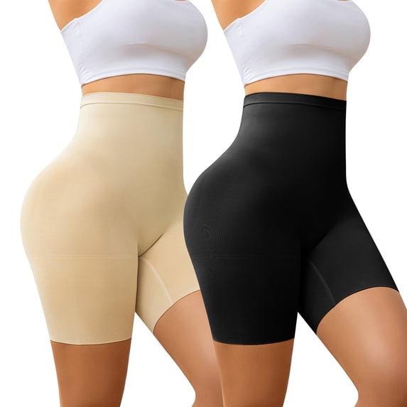Athlemo Women's Tummy Control Shapewear Shorts High Waisted Butt Lifting Thigh Slimmer