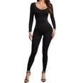 thumbnail image 1 of Athlemo Womens Long Sleeve Shapewear Jumpsuit Seamless Yoga Romper Sexy Bodycon Tummy Control, 1 of 9