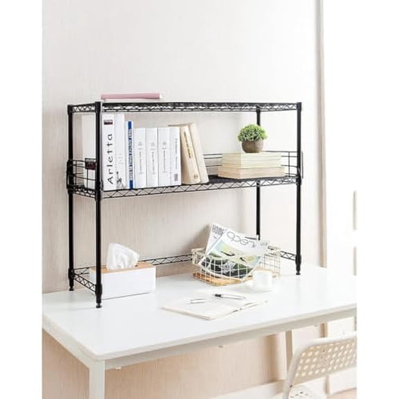 Suprima Desktop Carbon Steel Bookshelf - Gray$$Home Decor, Kitchen, & Other
