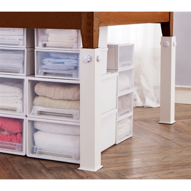 Suprima Ultimate Height Bed Risers Carbon Steel White