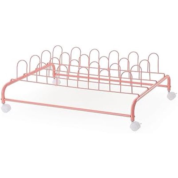 Suprima Underbed Shoe Holder with Wheels - Pink$$Home Decor, Kitchen, & Other