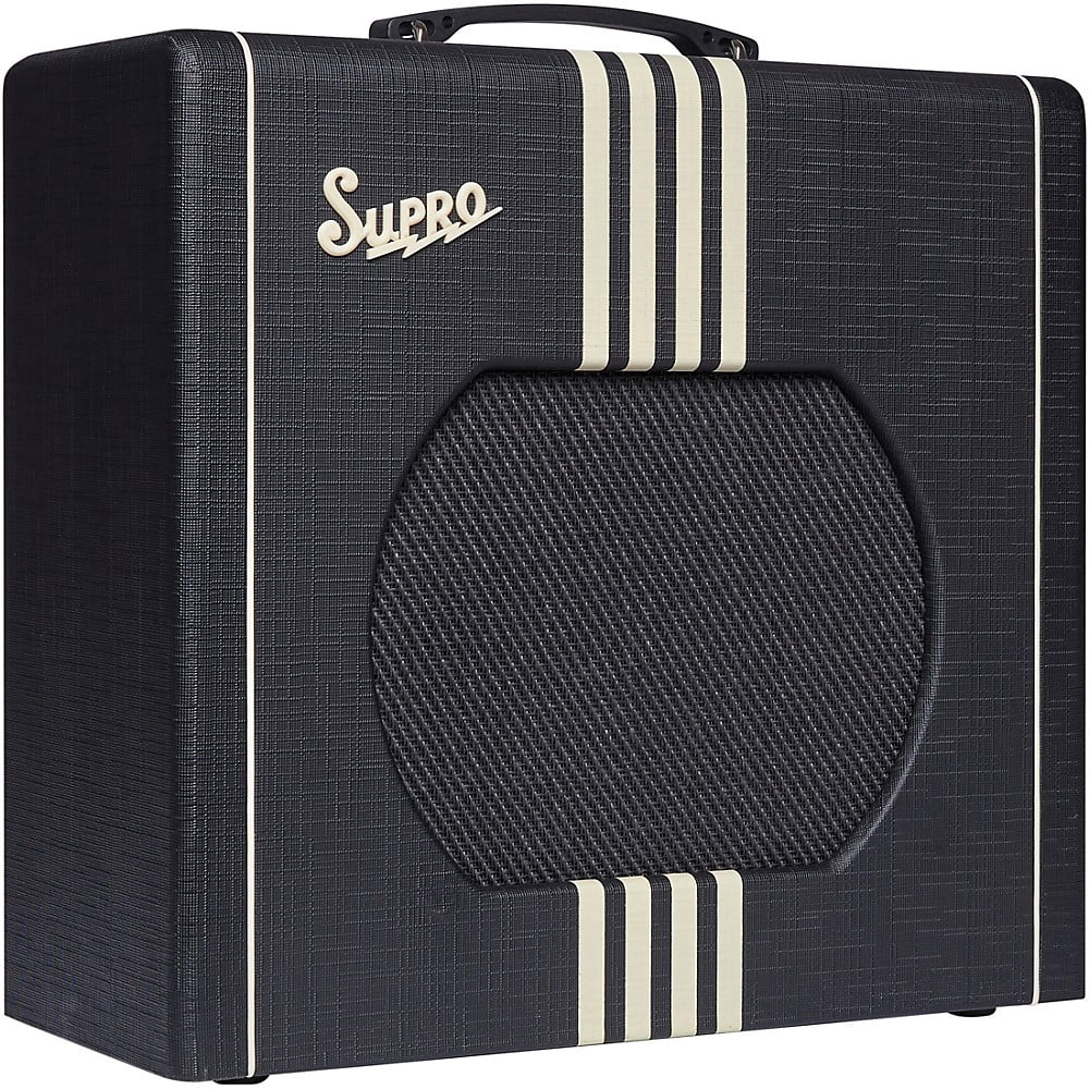 Supro 1822 Delta King 12 15W 1x12 Tube Guitar Amp Black and Cream