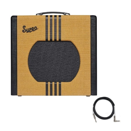 Supro 1822RTB Delta King 12 1x12 15W Tube Combo Amp with 10' Guitar Cable